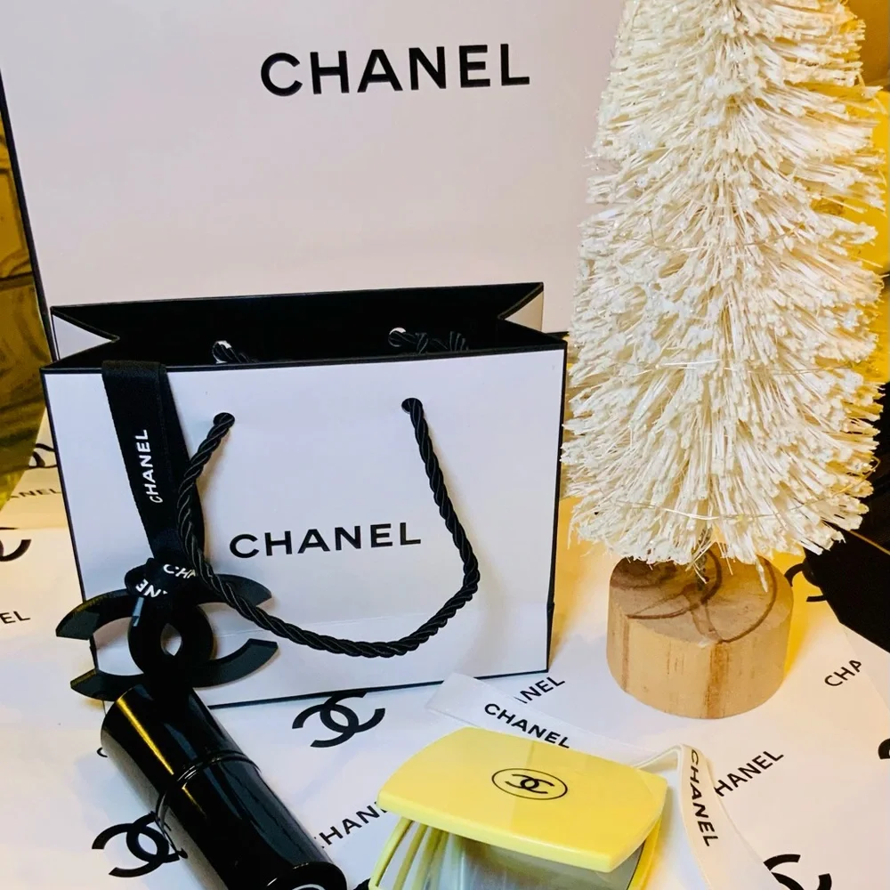 Chanel Compact Mirror W/Retractable Brush